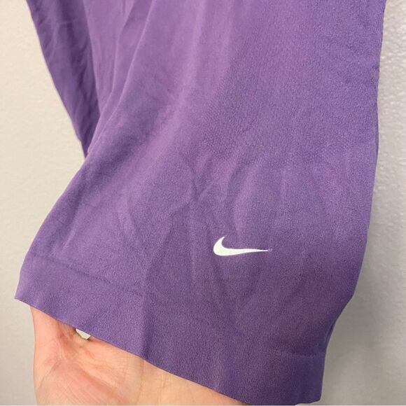 Nike purple lavender stretchy racer running dri fit compression fitted t shirt M - Picture 4 of 9